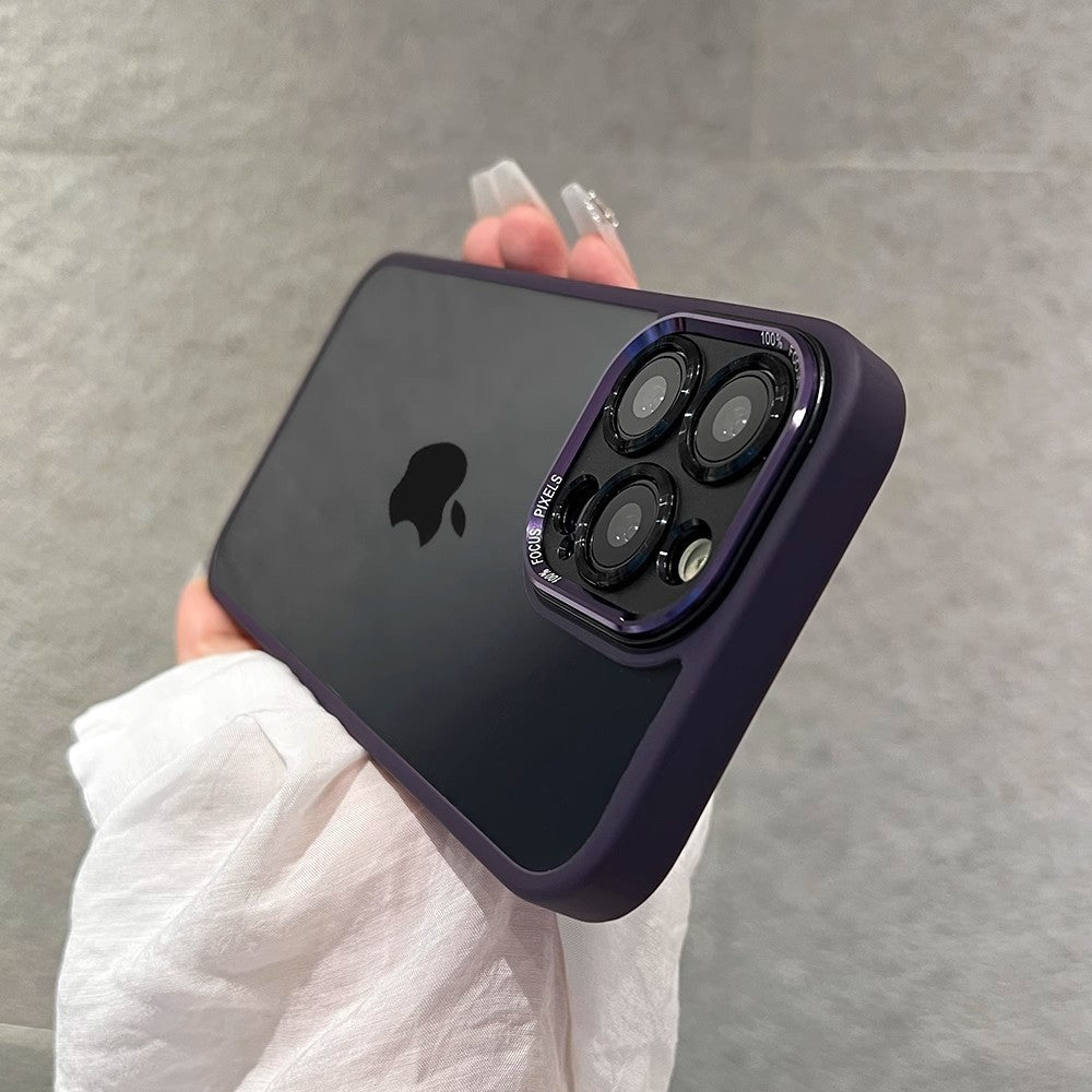 Metal Lens Transparent Magnetic Case for iPhone 15 Pro Max