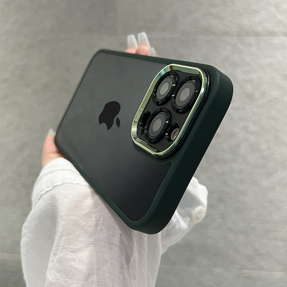 Metal Lens Transparent Magnetic Case for iPhone 15 Pro Max