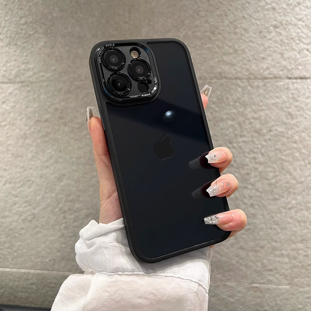 Metal Lens Transparent Magnetic Case for iPhone 15 Pro Max
